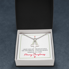Merry Christmas - Artisan Cross Necklace
