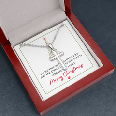 Merry Christmas - Artisan Cross Necklace