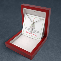Merry Christmas - Artisan Cross Necklace