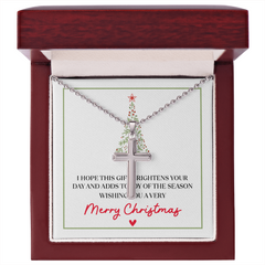 Merry Christmas - Artisan Cross Necklace