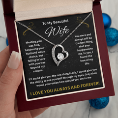 To My Beautiful Wife - Forever Love Necklace