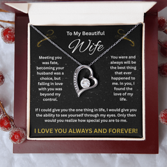 To My Beautiful Wife - Forever Love Necklace