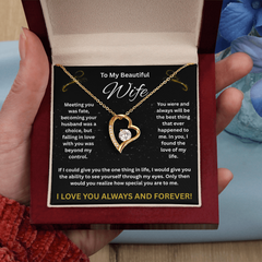 To My Beautiful Wife - Forever Love Necklace