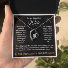 To My Beautiful Wife - Forever Love Necklace