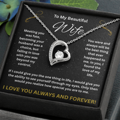 To My Beautiful Wife - Forever Love Necklace