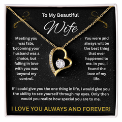 To My Beautiful Wife - Forever Love Necklace