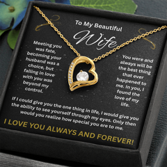 To My Beautiful Wife - Forever Love Necklace