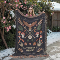 Adventure Awaits - Woven Blanket
